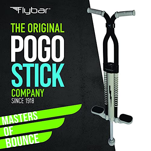 Image of Flybar Master Pogo Stick for Kids Ages 9+, 80-160 lbs - Easy Grip Handles - Active Exercise Toy for Tweens & Teens - Outdoor Toy with Non-Slip Foot Pegs for Boys and Girls - No Assembly Needed