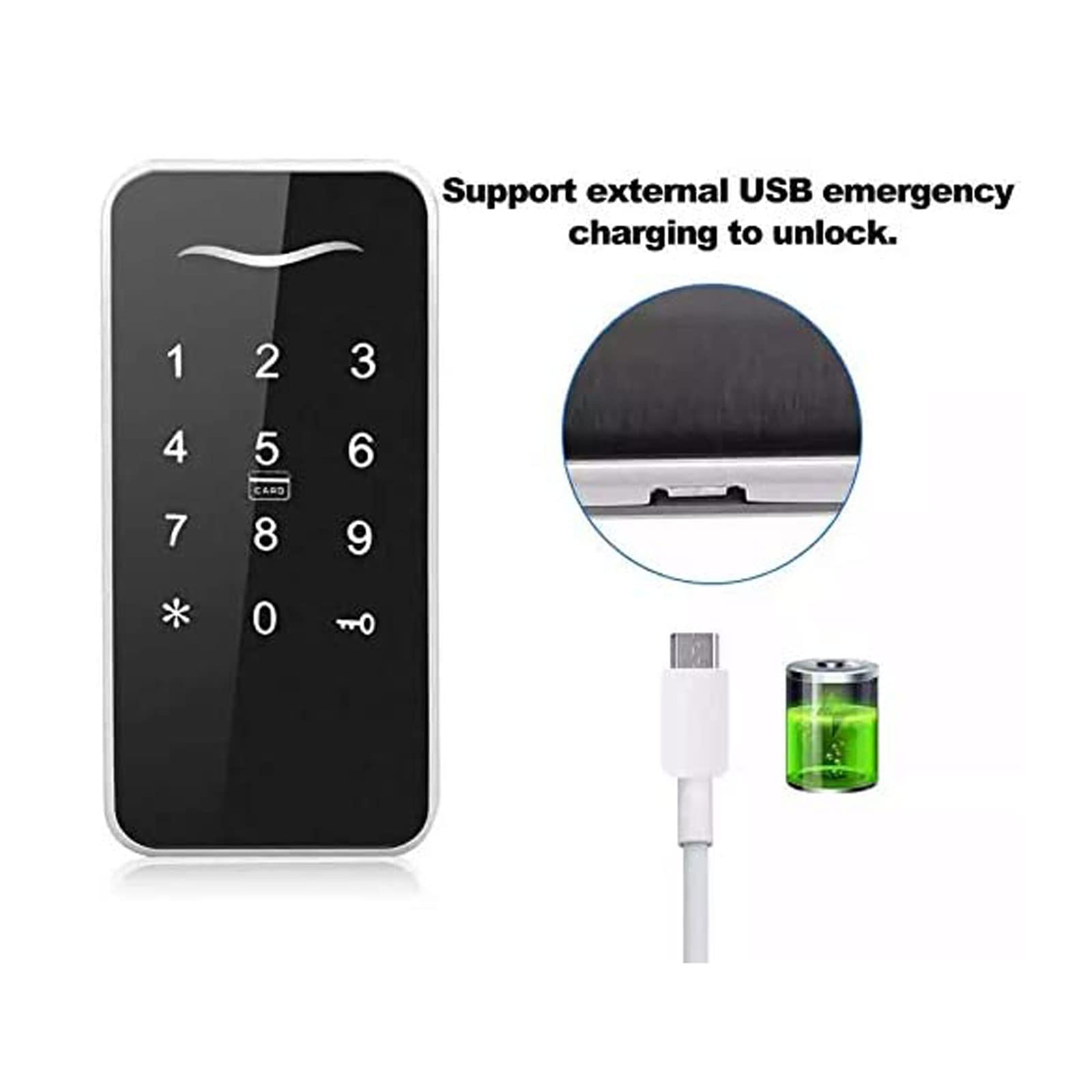 Cerrar Cerradura inteligente electrónica oculta, candado inteligente, tarjeta RFID, contraseña, teclado táctil para armario, archivador, cajón, contraseña sin llave para armario de puerta