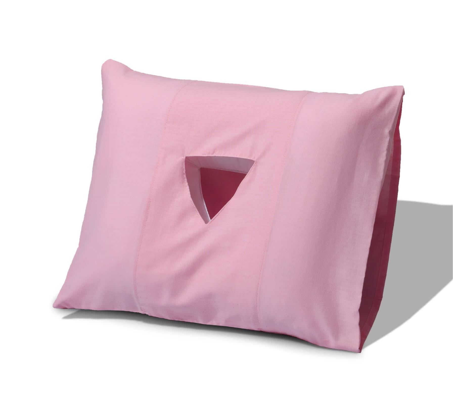 Sapphire Collection Ear Pillow with a Hole for Pain Relief from CNH Side Sleeping Pillow With White Pure Cotton Cover included (Pink (18 x 14) inch)