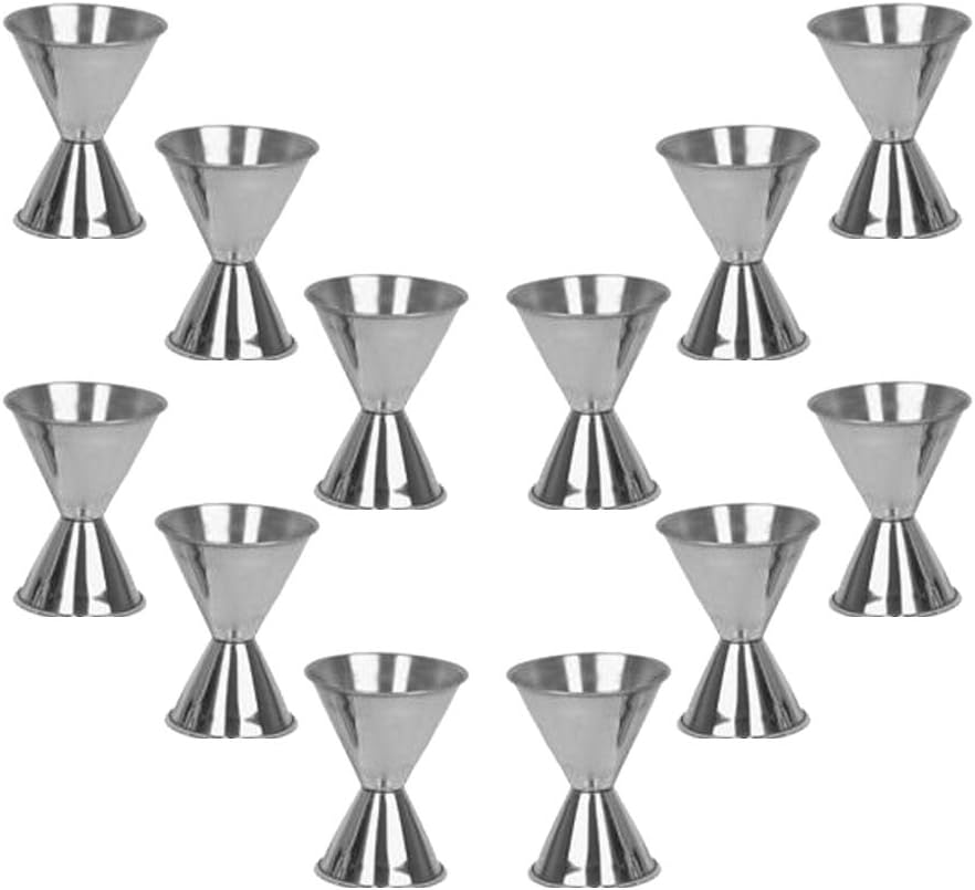 Measured Alcohol Jiggers, Barware (12 PC, 3/4 and 1 1/2 OZ)