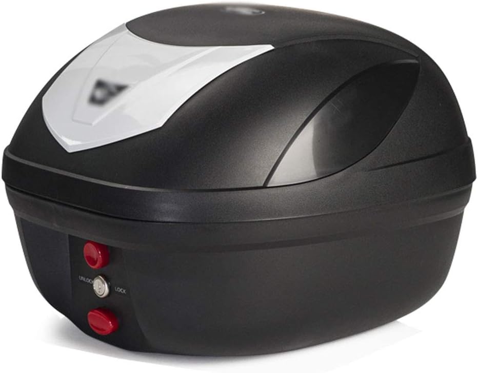 バイク リアボックス 28l リットル 大容量 原付 ヘルメット入れ ブラック ハイクオリティ ホワイト フルフェイス収納可能 シルバー スクーター