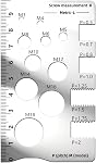 Industrial Steel Calipers Thread Gauge Bit Checker for Precise Thread Pitches and Diameter Measurement Up to M 18 Measure Precise Calipers Measuring Tool