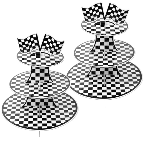 Fournitures de thème voitures support cupcakes anniversaire 2pcs