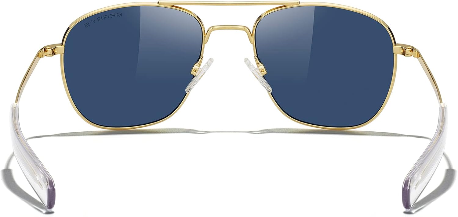 MERRY'S Classic Square Aviator Military Polarized Sunglasses for Men or Women S8636 - Image 4