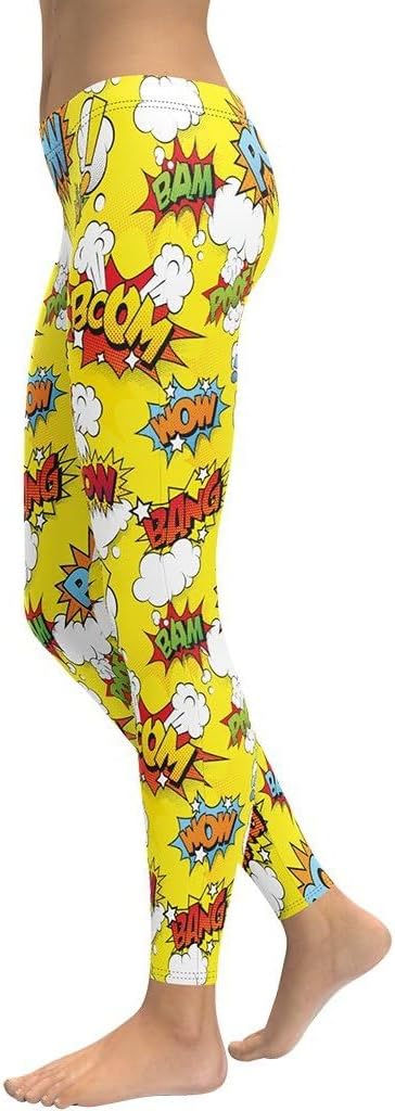 Pop Art Comic Book Leggings for Women Yoga Pants