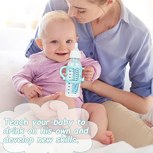 Beautychen 5 Pack Baby Bottle Handles Compatible With Dr Brown Baby Bottles Soft Silicone Narrow Baby Bottles Handles Non-Slip Easy Grip Handles Dishwasher Safe (White, Pink, Yellow, Green,Light Blue) #TOP4