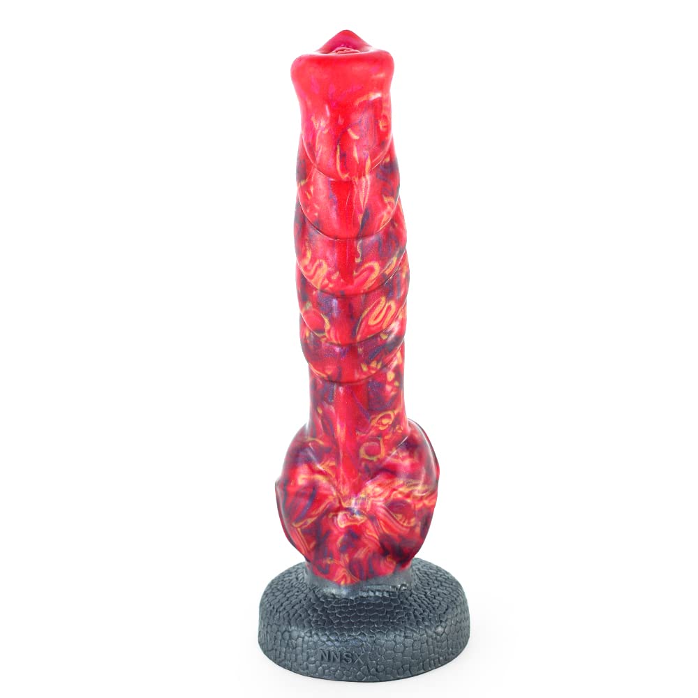 BeHorny Dildo Sex Toy, Liquid Silicone Alien/Fido Dildo with Suction Cup