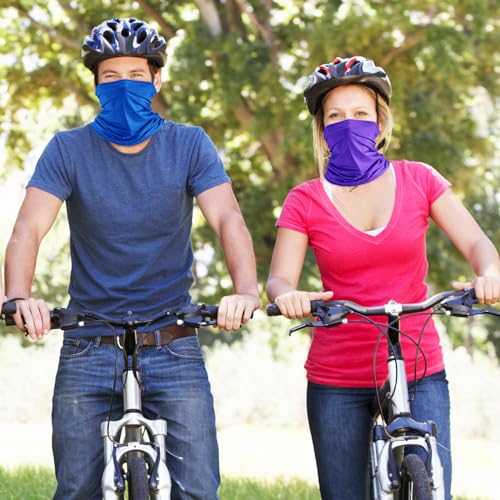 Image of Geyoga 6 /9 Pcs Summer UV Protection Cooling Neck Gaiter Scarf Face Clothing Neck Gaiter Mask Sunscreen Breathable Bandana