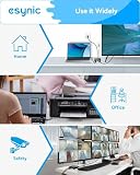 eSynic Gigabit Ethernet rozdzielacz 1 w 4 wyjściach z kablem sieciowym 0,5 m, przełącznik rozdzielacza RJ45 LAN 1 do 4 portów 100 Mb/s z kablem sieciowym typu C, 1X4, obsługuje kable Cat5/5e/6/7/8