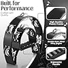 Flexzion Tambourine Metal Half Moon Musical Instruments Double Row Metal Jingles Hand Held Instruments Percussion with Ergonomic Handle Grip, Tambourines for Adults, 2 Packs - Black #2