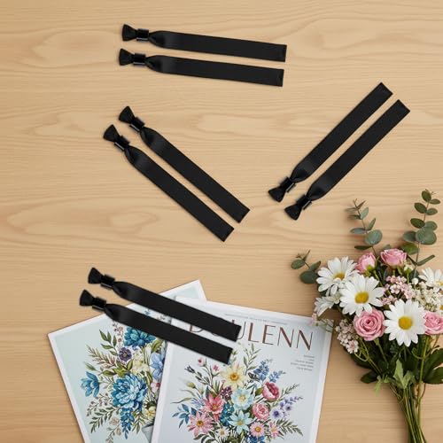 30 Stück Einlassbänder Stoff, Festival Bändchen Schwarz, Festival Armband 175 x 15mm, Partybänder mit Verschluss für Konzerte Events Partys Schule