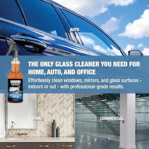 Zenex The Boss Glass Cleaner - Professional-grade Glass Cleaner | Removes Grime from Glass Surfaces - Mirrors, Windows, & More | Not For Tinted Glass | Spot-Free, Streak-Free Finish | 32 oz (2 Pack) - Image 4