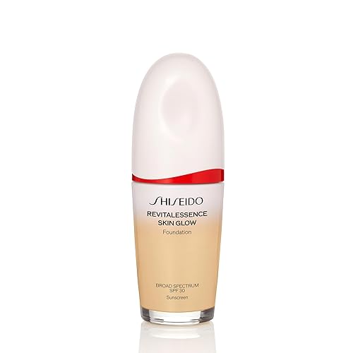 Shiseido RevitalEssence Skin Glow Foundation SPF 30 Construible, cobertura media Hidratación 24 horas y uso de 12 horas Resistente a la