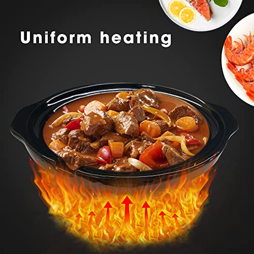 Sunvivi Slow Cooker, Triple Slow Cooker Buffet Server 3 Pot Food Warmer, 3-Section 1.5-Quart Oval Slow Cooker Buffet Food Warmer Adjustable Temp Lid Rests Stainless Steel, Total 4.5 Qt #TOP3