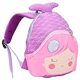  LZKW Material de Tela Oxford Lindas Mochilas para niñas, Todas Las Ocasiones, Bolsa de bebé, bebé para niñas(30*28*5cm-Violet)