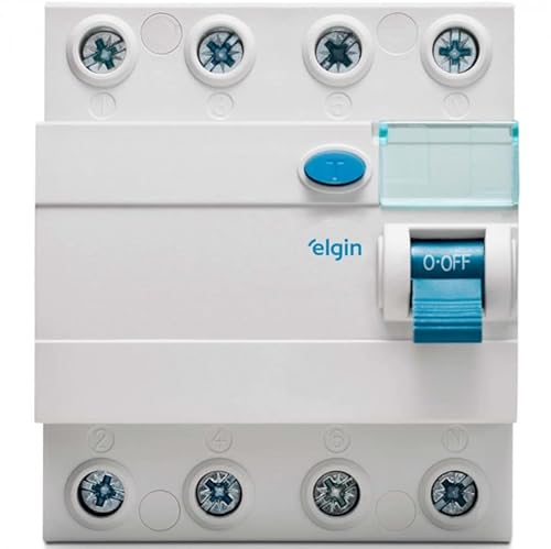 IDR 30mA tetrapolar 63A Elgin - Interruptor Residual Diferencial, 4 Polos, 63 Amperes