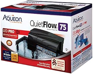 Aqueon QuietFlow 75 LED PRO Aquarium Fish Tank Power Filter For Up To 90 Gallon Aquariums