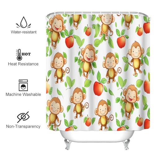 Rideau de salle de bain tissu polyester marron lavable 180x180