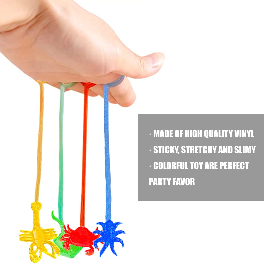 Lézards Collants Extensibles - Lot De 20 Pièces, Jouets Adhésifs Pour Enfants, TPR Souple Et Sûr