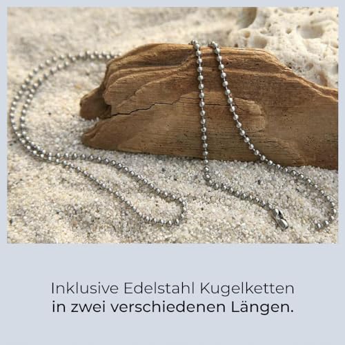 2 Stück personalisierte Erkennungsmarken | Dog Tag Kette mit Prägung | inklusive 2 Ketten & 2 Silencer im Set | diverse Texte und Motive möglich | Rambo | Militär Ausrüstung (Silbern Glänzend)