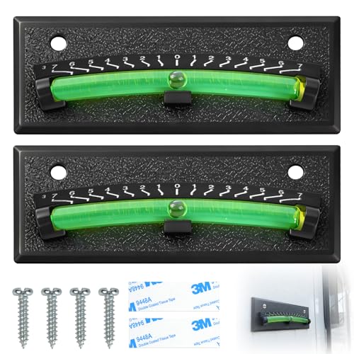Senduzll RV Level Magnetic Bubble Level 2-Pack - High Visibility Green Liquid Never Fades - Easy Stick On & Screw Mount Leveling Tool for RV Camper Trailer Motorhome