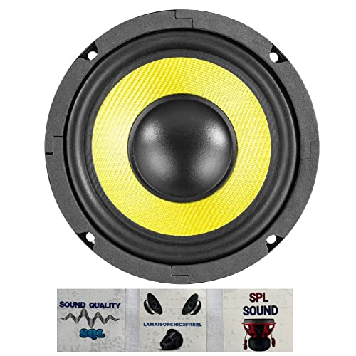 1 Fenton 902.420 WK14 Haut-Parleur woofer Wide Range Kevlar 13 cm 130 mm 5,25' 100 Watt rms 200 Watt Max 8 ohms sensibilité 89 DB Suspension Gomme, 1 pièce + 3 Sticker;