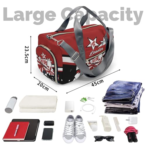 Personalized Cheer Duffle Bag Cheerleader Sleepover bag with Shoe Compartments Gifts for Cheer Team Coach4
