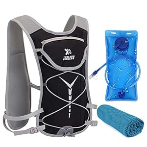 Geila Hydratatie Rugzak met blaas 2L, Hydratatie Vest Ademend Lichtgewicht Rugzak Buitenshuis Sport Marathoner Running Vest Rugzak voor Fietsen Hardlopen Klimmen Wandelen Camping