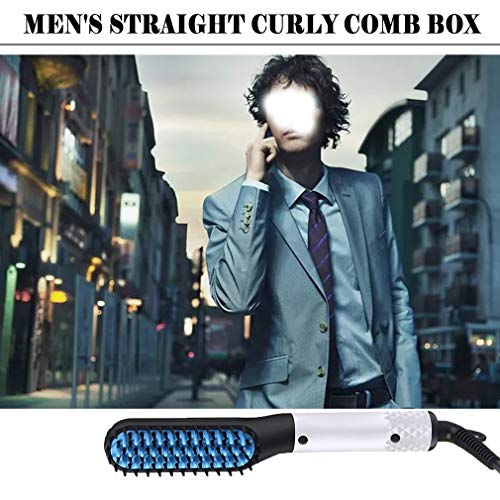 Peine alisador multifunción para cabello y barba para hombre con placas de cerámica y turmalina miniatura 4