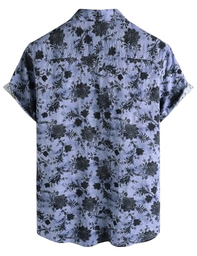 Image of VATPAVE Mens Casual Hawaiian Floral Shirts Short Sleeve Button Down Tropical Shirts Beach Summer Shirts