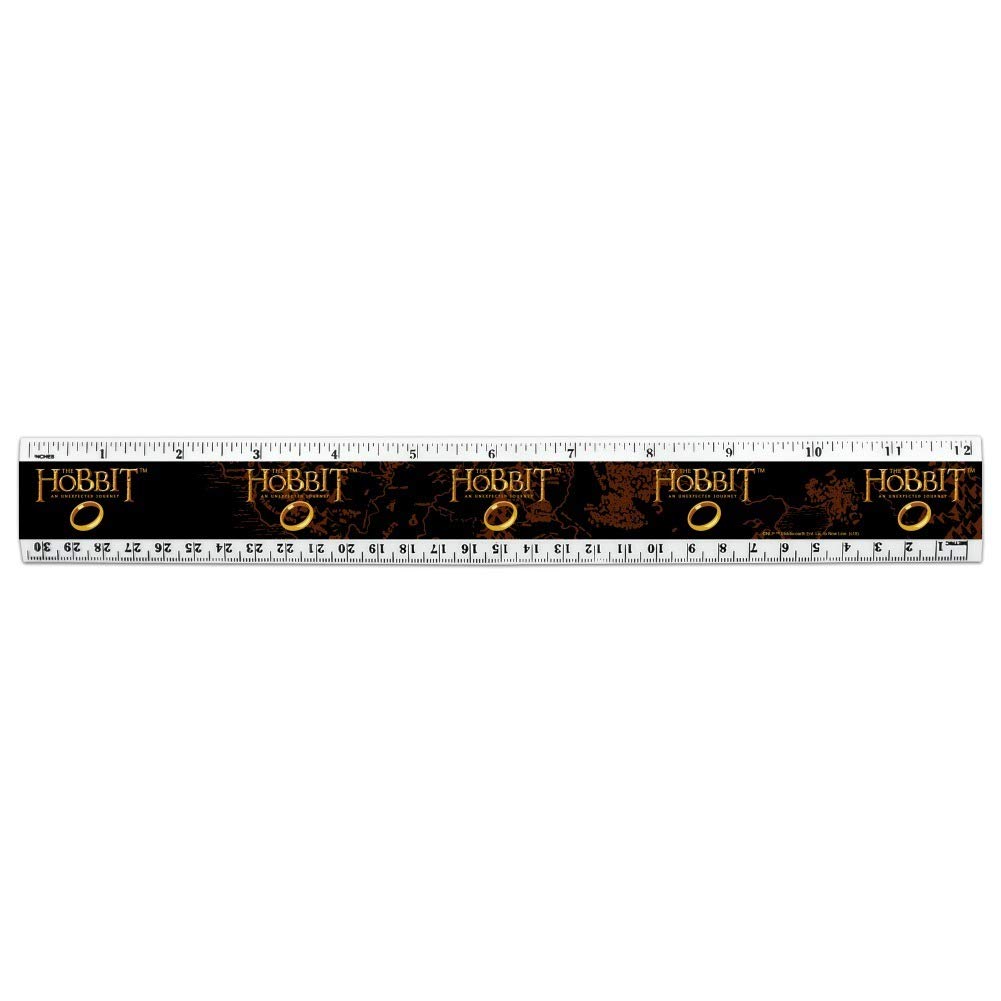 The Hobbit an Unexpected Journey Logo 12 Inch Standard and Metric Plastic Ruler