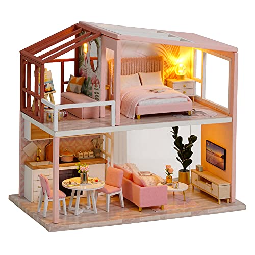 CUTEROOM DIY Miniatur Puppenhaus Kits Handwerk Holz Puppenhaus Modell Kits