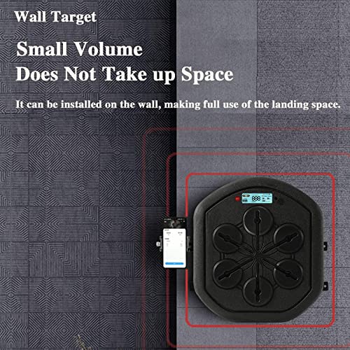 Com Tela De Led Music Boxing Machine, Boxing Reaction Wall Target, 6 Strike Lights & Boxing Gloves,