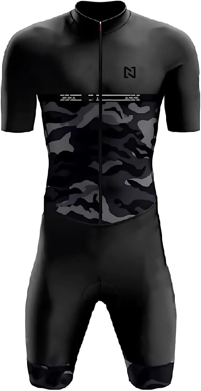 Triathlon Suit Men’s – Quick Dry, Breathable, Sleeveless TriSuit for Swimming, Cycling, Running, Duathlon – One Piece Bodysuit for Bicycle Training,Men's Elite Trisuit