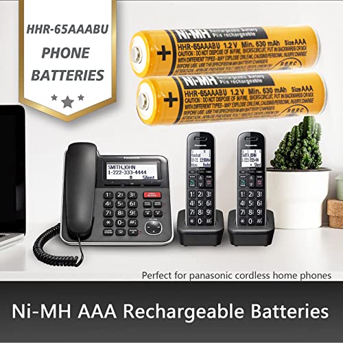 Cieede Hhr-65Aaabu Ni-Mh Aaa Rechargeable Battery For Panasonic 1.2V 630Mah 4Pack Nimh Aaa Batteries For Panasonic Cordless Phones, Electronics, Remote Controls #TOP5