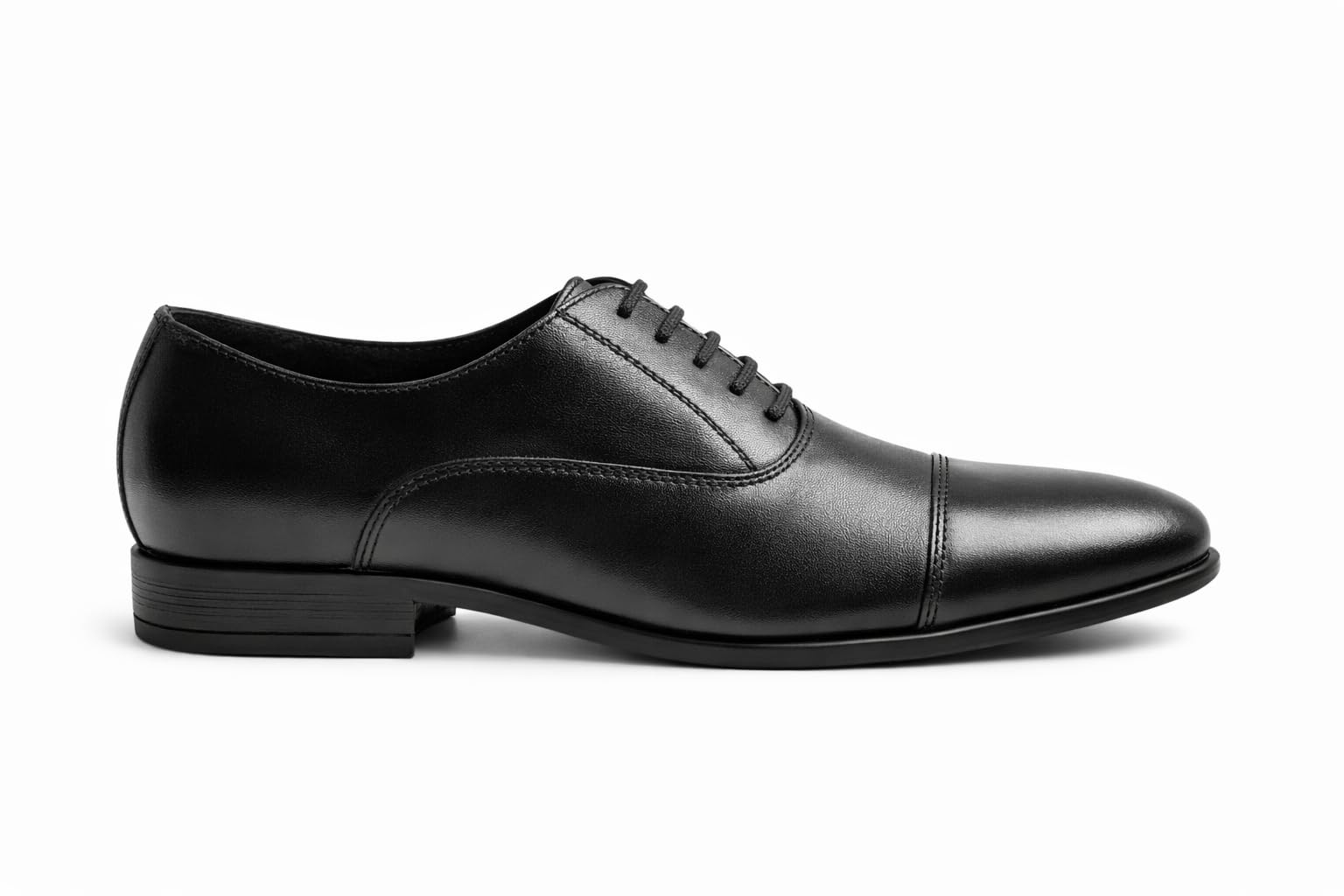 Dollar Men's Black Leather Formal Shoes – Cap Toe Oxford with Comfort Moulded Insole-image-11