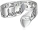 Sterling Silver "A Mother Holds Her Child's Hand For a Short While and Their Heart Forever" Wrap Ring