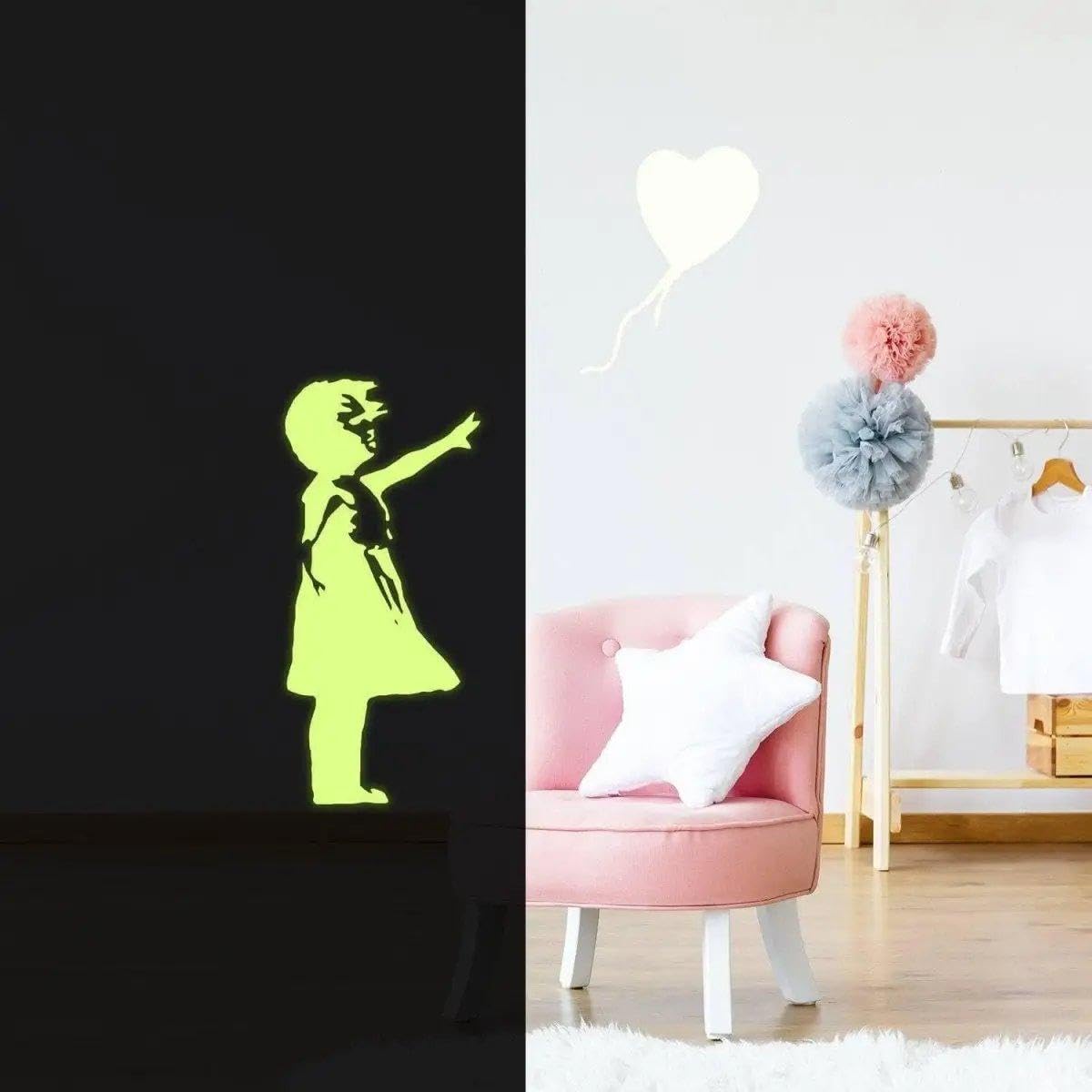 Vinilo decorativo luminiscente para pared, 39 x 27 pulgadas