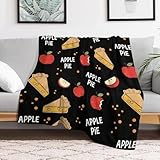 MEIKKO Soft Throw Blanket Pie Slices Apples Lightweight Cozy Warm Blankets for Couch Sofa Bed for Adults Gift 50X60in