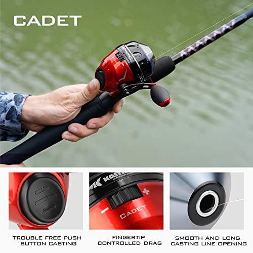 Kastking Cadet Spincast Fishing Reel, 3.1:1 Gear Ratio, Blazer Red #TOP1