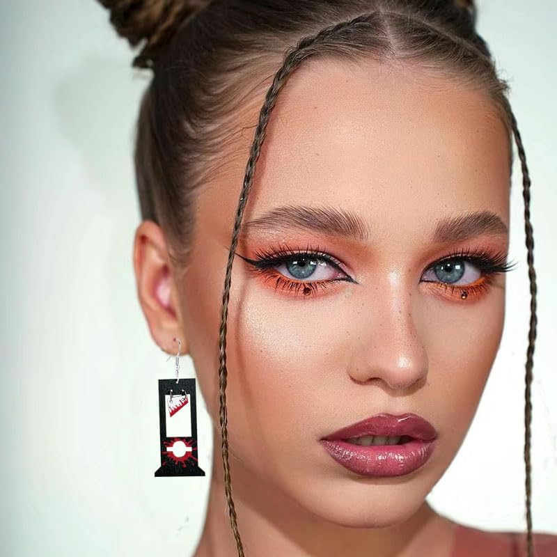 6 Pairs Halloween Knife Drop Dangle Earrings Sets for Women Acrylic Knife Earrings Halloween Horror Earrings Goth Knife Dagger Earrings Halloween Holiday Party Decor - Image 3