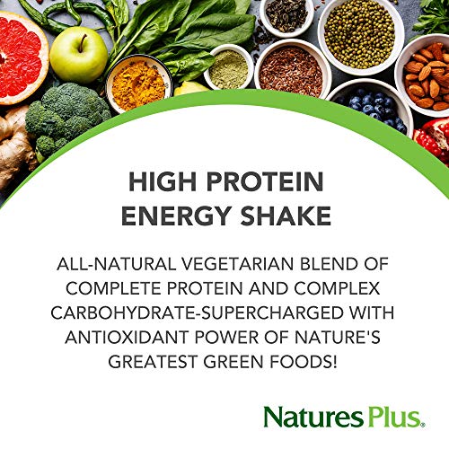 Naturesplus Fruitein Revitalizing Green Foods High Protein Energy Shake - Tropical Fruit Flavor - 1.3 Lbs, Vegetarian Powder - Plant-Based Meal Replacement - Non-Gmo, Gluten-Free - 16 Servings #TOP1