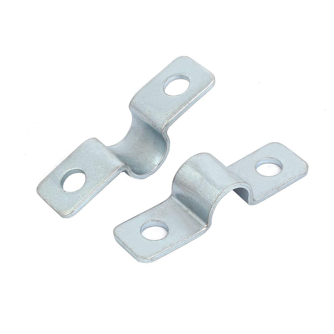 Aexit 12mm Dia Fastener Two Hole Zinc Plated Pipe Strap Clip Clamp Fastener 10pcs Model:64as147qo579