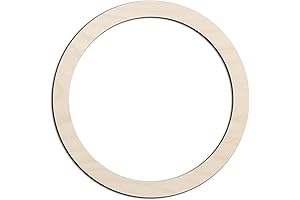 Unfinished Wood Circle Frame Ring