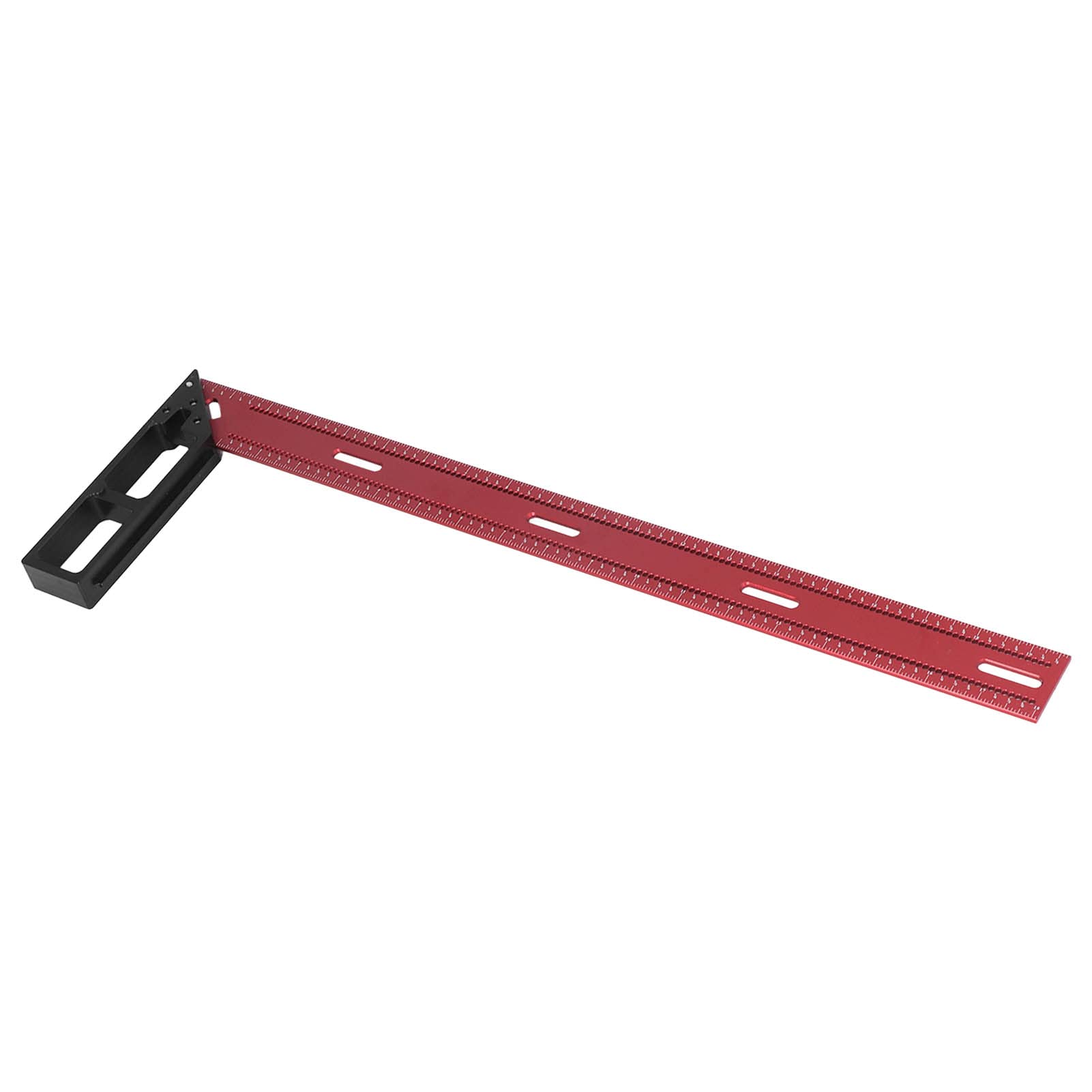 Regla de carpintería, herramienta de carpintería, regla de trazado de aluminio con peso y carpintería y bricolaje (50cm)