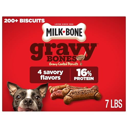 Milk-Bone GravyBones Dog Biscuits Gravy Coated Small Dog Treats 7 Lb. Box