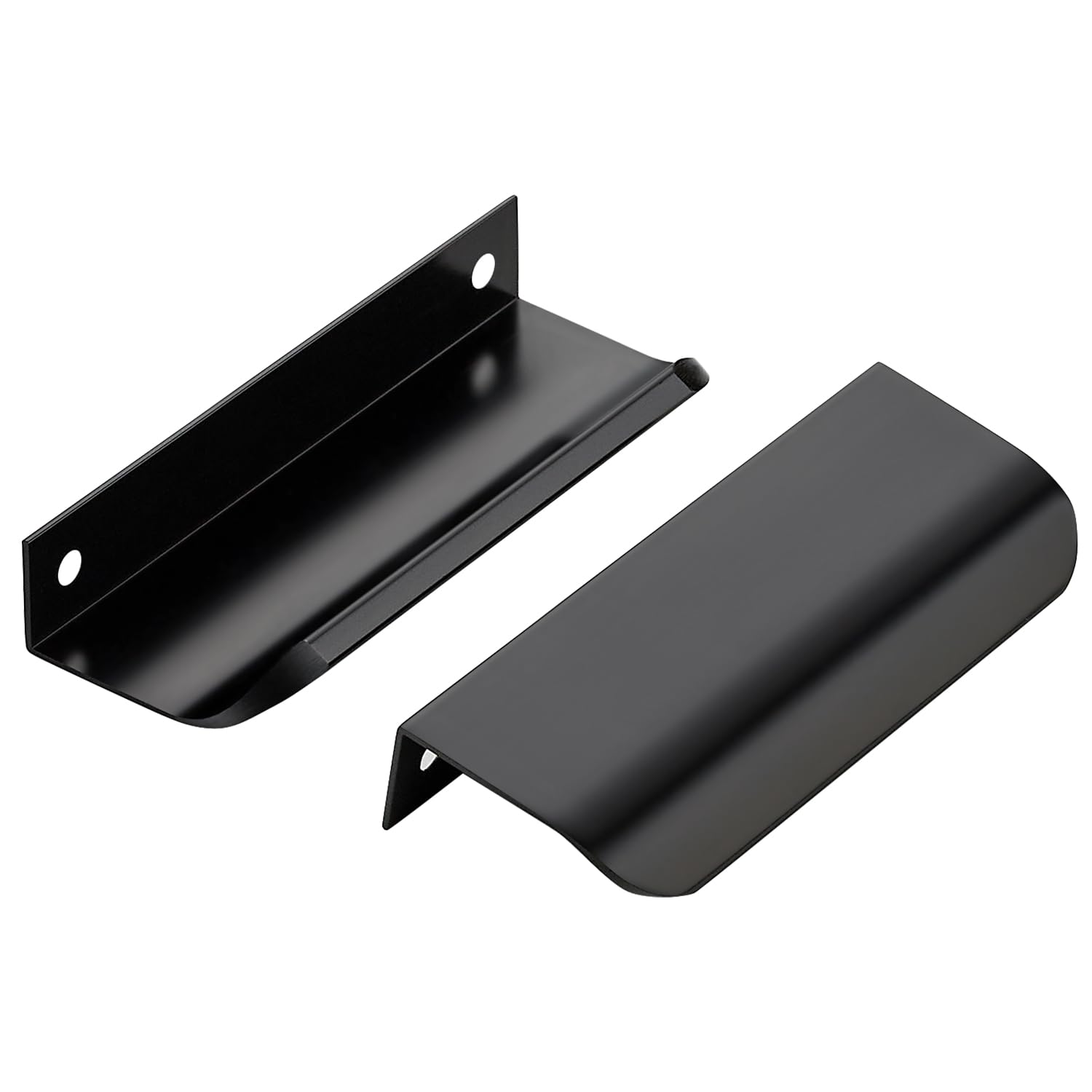 Ravinte Hardware 20 Pack Black Cabinet Handles, Finger Edge Pull Cabinet Handles 102mm/4 inch, Finger Edge Pulls Cabinet Pulls Finger Pulls for Cabinets — image 1