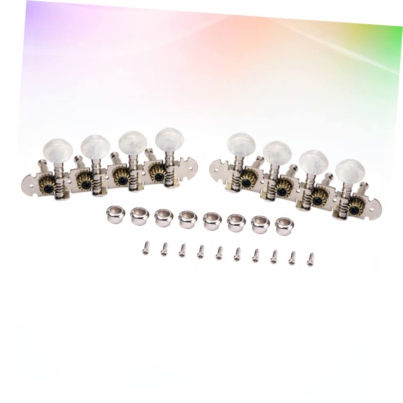 BESPORTBLE 2pcs Mica Color Guitar Machine Heads Tuning Pegs for Electric Guitar Durable Replacement Tuner Keys with Round Button Design Essential Accessory for Improved Sound