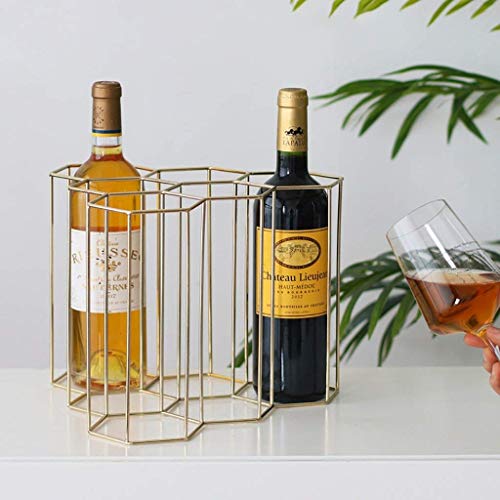 Porte-bouteilles en fer or rose au design haut de gamme
