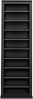 Vista 6 de Prepac - Gabinete estrecho para almacenamiento de medios, torre delicada, color negro